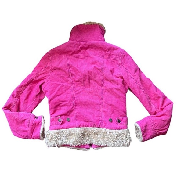 gorgeous Y2K pink roxy Sherpa faux fur coat - Picture 2 of 2